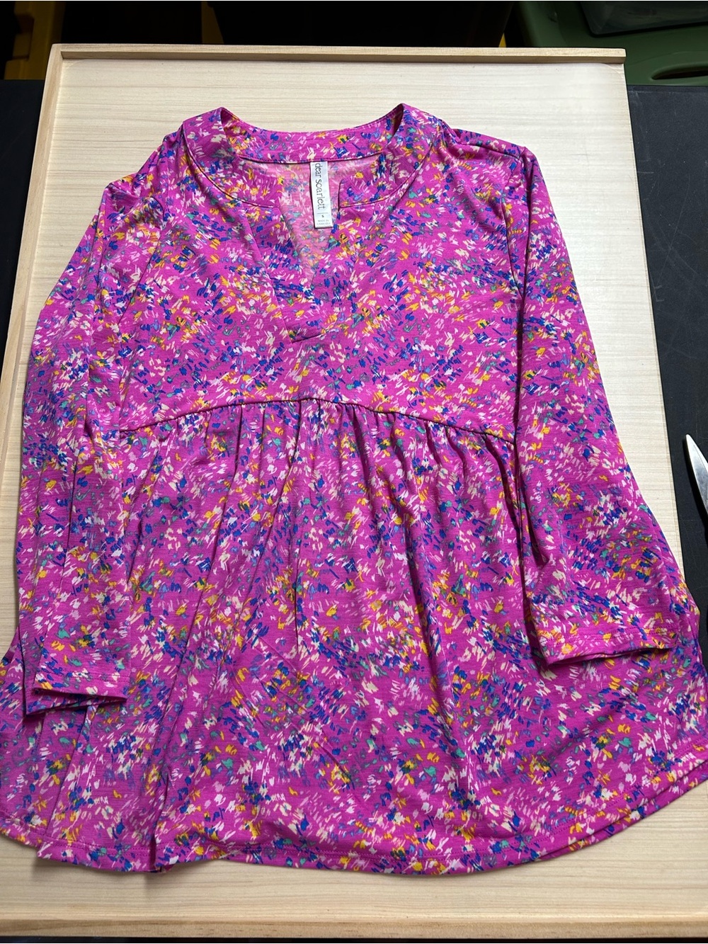 Pink Floral Long-Sleeve Baby Doll Dress - Dear Scarlett